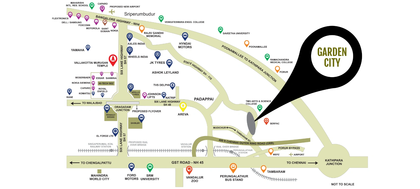 Garden City West Tambaram location map